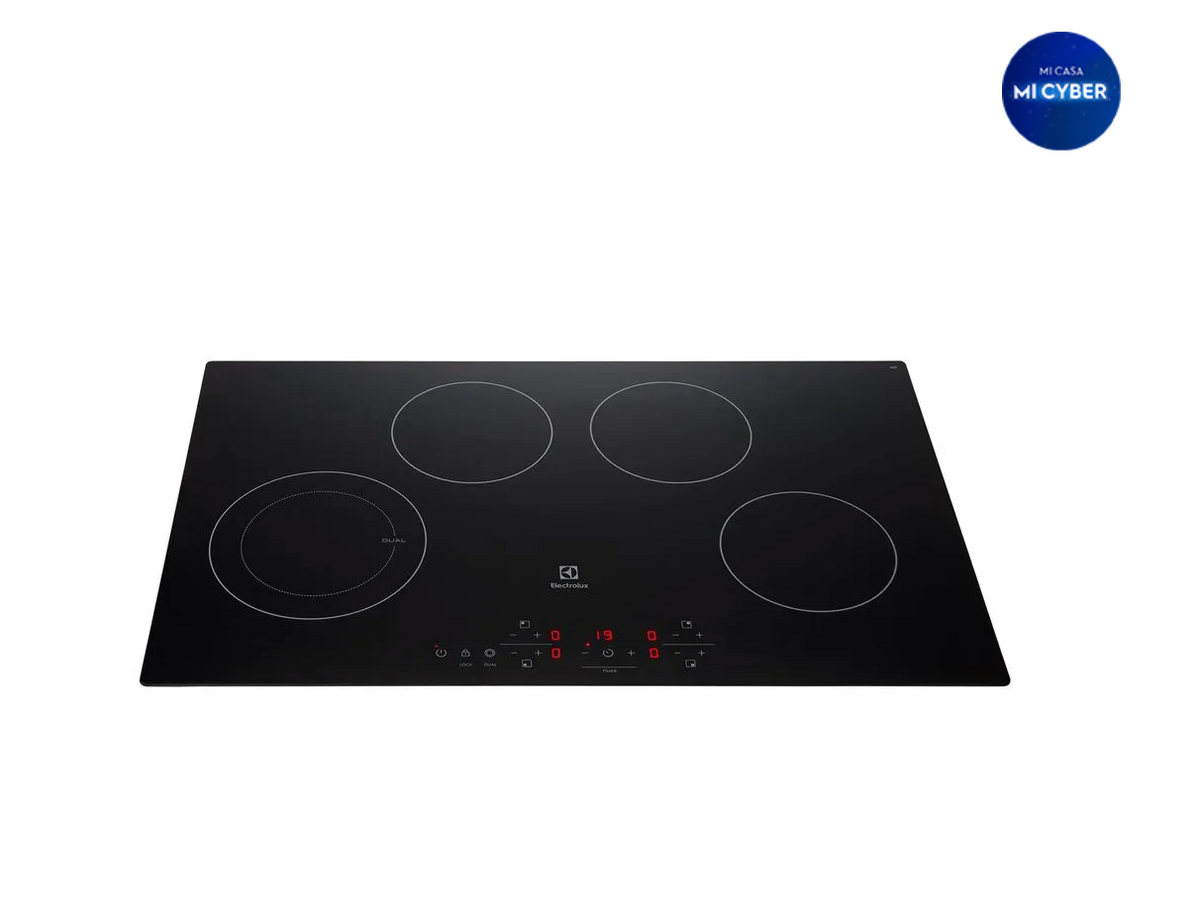 Encimera Eléctrica 4 Platos Electrolux Efficient Cubierta Vitrocerámica y Panel Touch VE7DT
