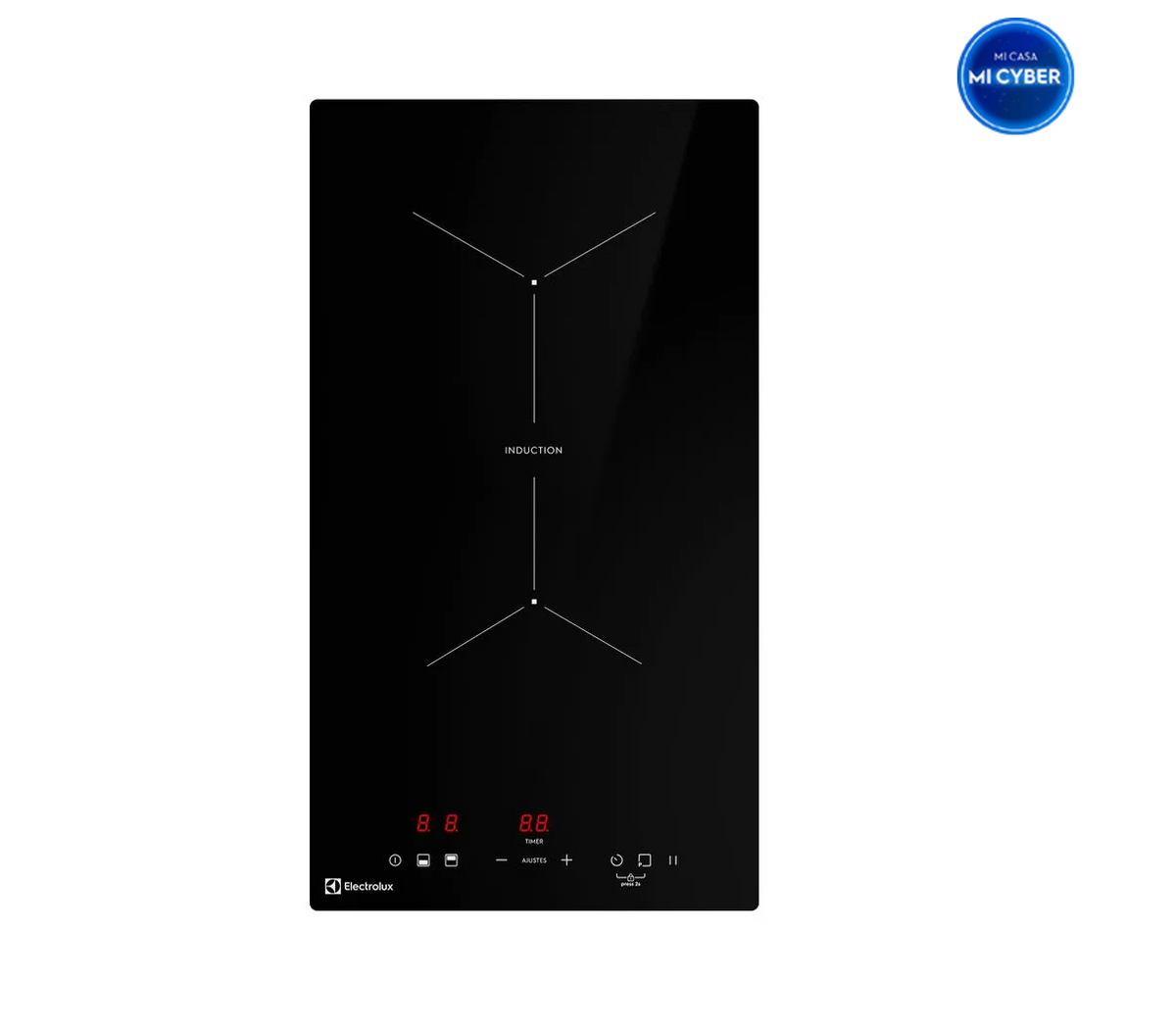 Encimera Inducción 2 Platos Electrolux Eléctrica Efficient IE2TP Negra