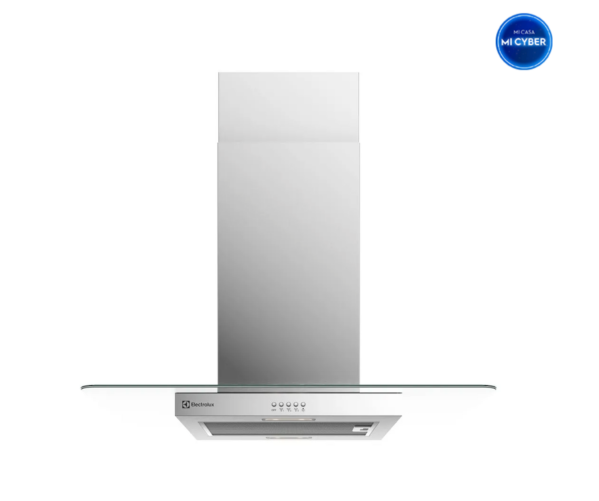 Campana Cocina Isla Electrolux Decorativa 90cm Efficient Luz LED CE9IX Inox