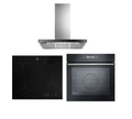 Kit Campana de Cocina Pared 90cm (CE9TF) + Encimera a Inducción 4 Platos (IE6LP) + Horno Empotrable Eléctrico 80 Litros Negro (OE8EF) Electrolux